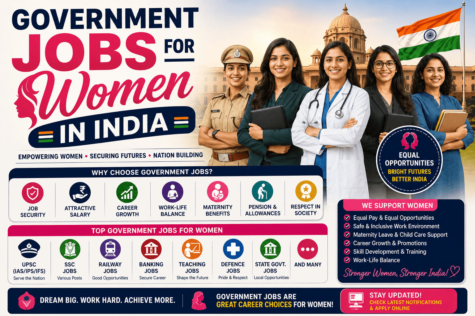 Government Jobs for Women in India 2026
