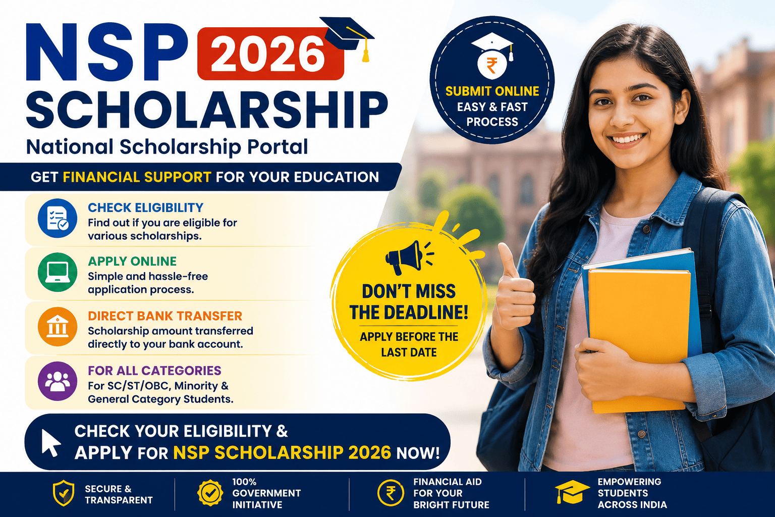 National Scholarship Portal (NSP) Scholarship 2026